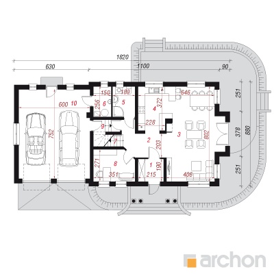  Maja raudürtides 6 (G2) 1. korruse plaan