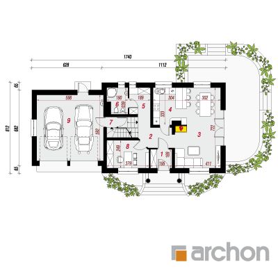  Maja raudürtides 7 (G2P) 1. korruse plaan