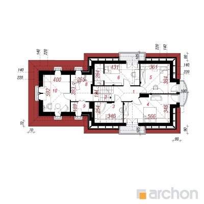  Maja raudürtides (G2) 2. korruse plaan