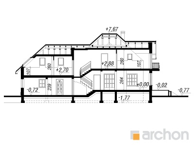 Maja raudürtides (G2) lõige