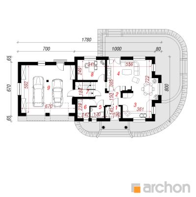  Maja raudürtides (G2P) 1. korruse plaan