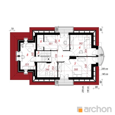  Maja raudürtides 2. korruse plaan