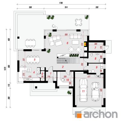  Villa Weronika 3 1. korruse plaan