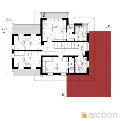  Villa Weronika 2. korruse plaan