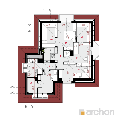 Maja jalakaliste all 2. korruse plaan