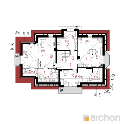  Maja kuslapuudes 2 2. korruse plaan