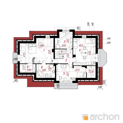  Maja kuslapuudes (G2) 2. korruse plaan