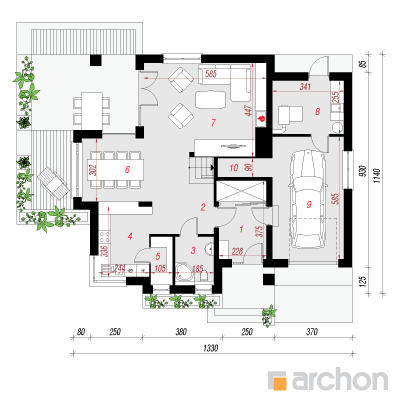  Maja põdrakanepites 1. korruse plaan