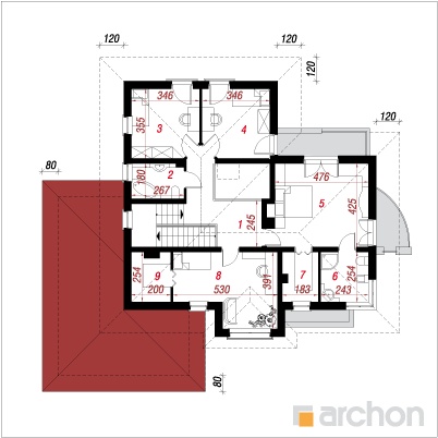  Villa Wiktoria 2. korruse plaan