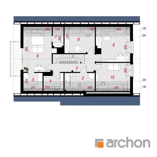  Maja lehtertappudes 2. korruse plaan