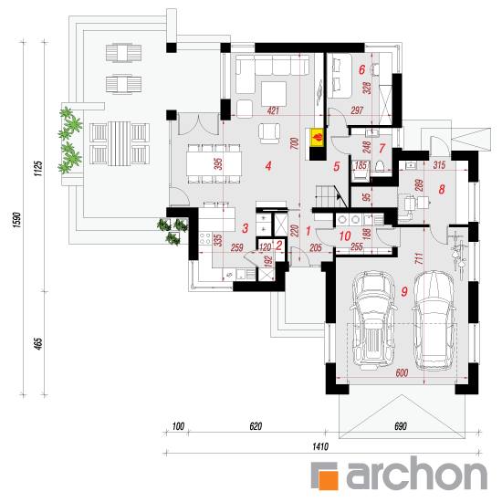  Villa Eliza 1. korruse plaan