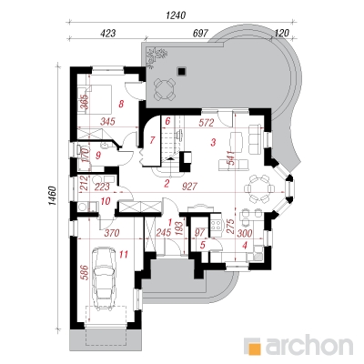  Maja ebaviinapuus 1. korruse plaan