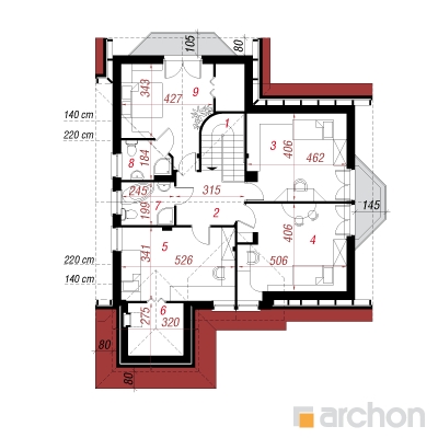  Maja ebaviinapuus 2. korruse plaan