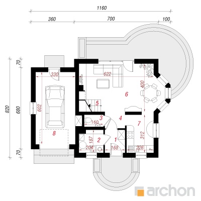  Maja viinapuudes 4 1. korruse plaan