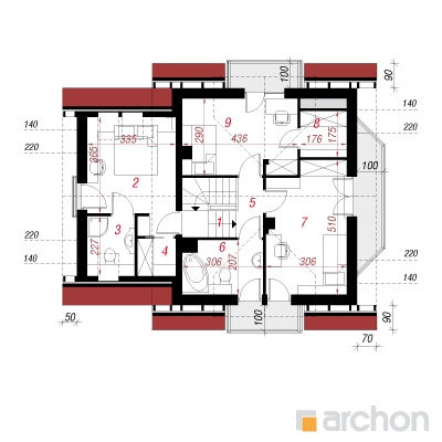  Maja viinapuudes 4 2. korruse plaan