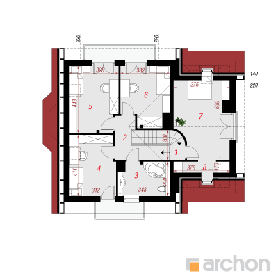  Maja viinapuudes 5 2. korruse plaan