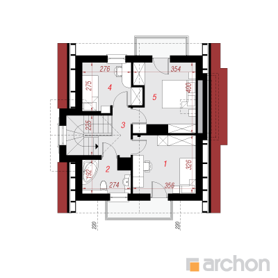 Maja viinapuudes (PN) 2. korruse plaan