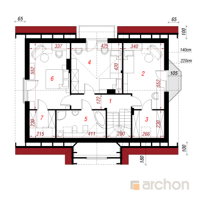  Maja viinamarjaistanduses 3 2. korruse plaan