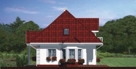 Maja viinamarjaistanduses vaade