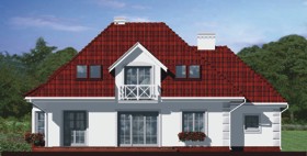 Maja viinamarjaistanduses vaade