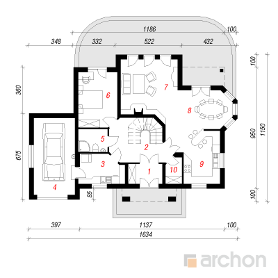  Maja kirsipuudes 1. korruse plaan