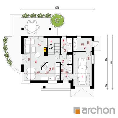  Maja sinivihmades (P) 1. korruse plaan