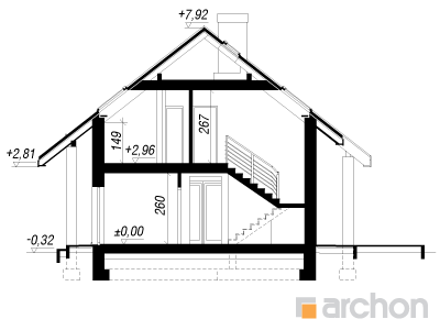 Maja sinivihmades 2 (T) lõige