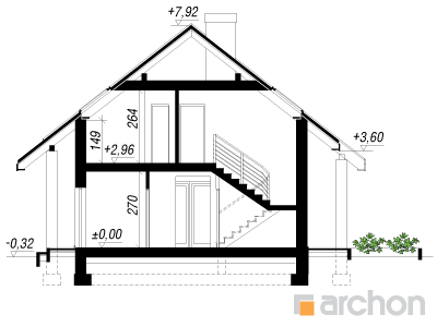 Maja sinivihmades 2 (W) lõige
