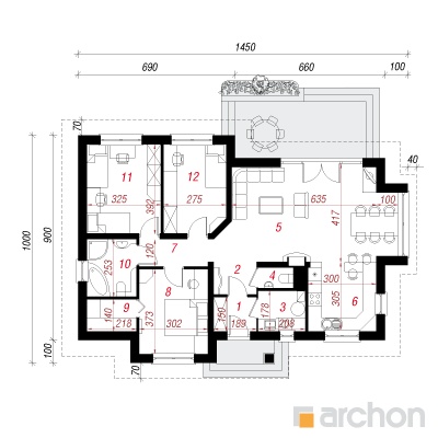  Maja kanarbikkudes 1. korruse plaan