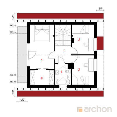  Maja künkal 2. korruse plaan