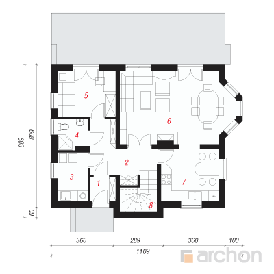  Maja ülastes 1. korruse plaan