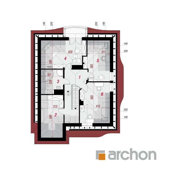  Maja tuulelilledes (P) 2. korruse plaan