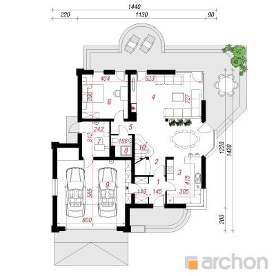  Maja tuulelilledes (G2) 1. korruse plaan