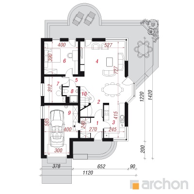  Maja tuulelilledes 1. korruse plaan