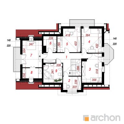  Maja päsmaslilledes 2. korruse plaan