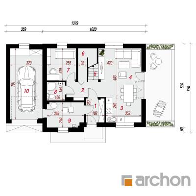  Maja rohtliiliates (GNT) 1. korruse plaan