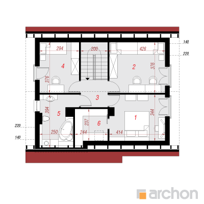  Maja rohtliiliates 2. korruse plaan