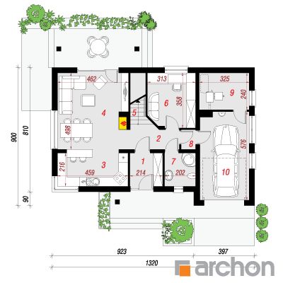  Maja kuldtähtedes 1. korruse plaan