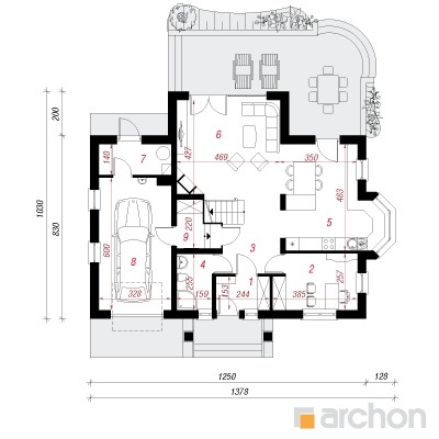  Maja kerrides 1. korruse plaan