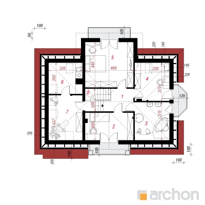  Maja kerrides 2. korruse plaan