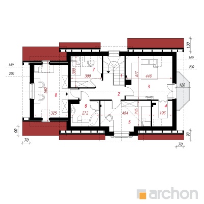  Maja kuldvihmades 2. korruse plaan