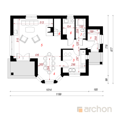  Maja jõhvikates 1. korruse plaan