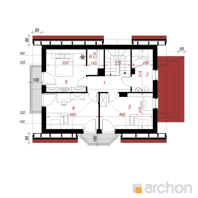  Maja jõhvikates (P) 2. korruse plaan