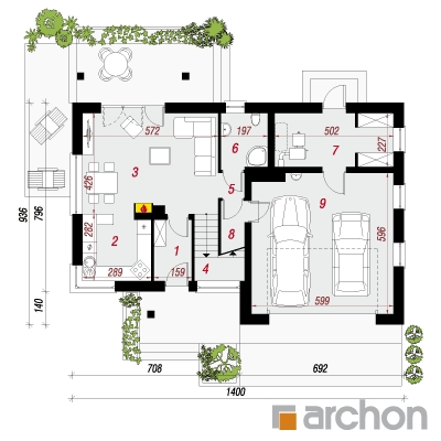  Maja helmikpööristes (G2) 1. korruse plaan